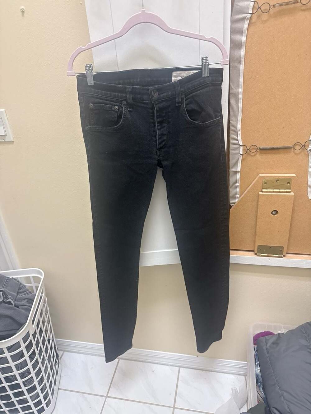 rag & bone Standard Issue Fit 1 Skinny Leg Jeans Black Size 31